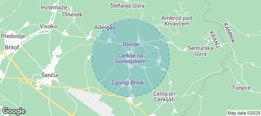 Cerklje na Gorenjskem Airbnb map